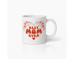Beste Mama Ooit Mok met Bloemen Hart - Mooi Moederdag Cadeau