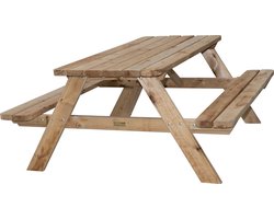 Beste Prijsshop.nl - Picknicktafel Premium 180 - Extra dik hout - 6 persoons - Geïmpregneerd - Grenen - 180cm lange picknicktafel | Tuintafel |