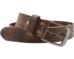 Beste riemen voor mannen/vrouwen leer bruin - Taillemaat 100 - Luxe Riemen - Leren riem heren bruin - Bruine riem