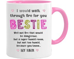 Beste Vriend Mok - Cadeau Mok - Kerst Cadeau Idee - Vaatwasser Magnetron Veilig - 11 Ounce Capaciteit - Rood