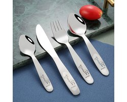 BESTEK GIRAF COUVERT 4 DELIG EDELSTAAL (16cm)