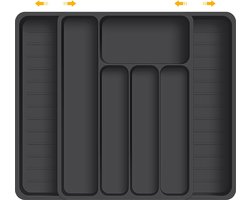 Bestekbak - Uitschuifbare Bestekbak - Bestekhouder - Besteklade - Meerdere Vakken