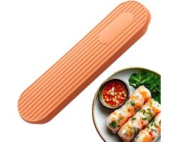 Bestekhouder Reis - Picknick Organizer Gebruiksartikel - Hygiënisch Eten Buiten - Waterdichte Sluiting - 1 Stuk - Oranje