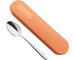 Bestekhouder voor op reis - Picknick bestekhouder - Hygiënisch opbergen - Vlekbestendige organizer - 1 stuk - Oranje