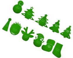 Bestekhouders en Placemat Set - Servies Houders Tafeldecoratie - Feestelijke Tafeldekking - Stevig Polyester Materiaal - Eén Maat - Groen