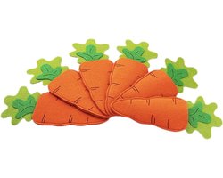 Bestekhouders - Servieszakjes - Paasdecoratie Tafel - Schattig Wortelontwerp - 6 Stuks - Oranje