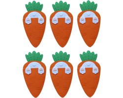 Bestekhouders Wortel - Serviesgoed Zakjes - Paasdecoratie Tafel - Uniek Ontwerp - 6 Stuks - Oranje