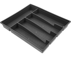 Besteklade Organizer Grijze Multifunctionele Bestekhouder Voor Keuken of Kantoor Herbruikbare Organizer Met Compartimenten Voor Lepels Vorken Stokjes Voor Lades Werkbladen