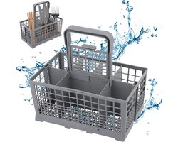 Bestekmand Vaatwasser - Universeel Bestekkorf - Bestekmand voor vaatwasser - Vaatwasmachine - Afwasmachine - Bestekbak - Bestekhouder - Bestekmandje Geschikt voor Whirlpool, Ariston, Bauknecht, Hotpoint, Ignis en Indesit - Grijs
