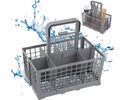 Bestekmand Vaatwasser - Universeel Bestekkorf - Bestekmand voor vaatwasser - Vaatwasmachine - Afwasmachine - Bestekbak - Bestekhouder - Bestekmandje Geschikt voor Whirlpool, Ariston, Bauknecht, Hotpoint, Ignis en Indesit - 240x135x125 mm