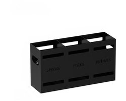 Bestekorganizer - Bestekrek - Besteklade - Keukenopbergrek - Bestekorganizer - Zwart