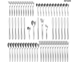 Bestekset 12 Persoons - Vaatwasserbestendig - RVS - Servies