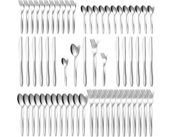 Bestekset 12 Persoons - Vaatwasserbestendig - RVS - stijlvol