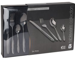 Bestekset 24-delig zwart coating