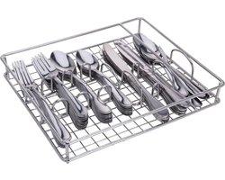 Bestekset 45dlg - RVS - met metalen Tray