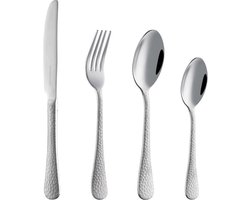 Bestekset - ARTHUR MARTIN - AM4463 - 24 delig - RVS - Gehamerde afwerking