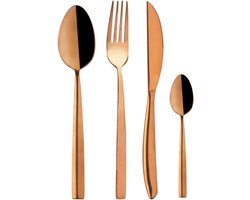 Bestekset Edelstaal Koper voor 6 Personen 24 delig - Bestek Set
