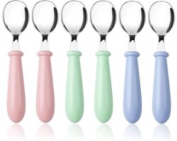 Bestekset voor baby's | 6-delige set | Leerlepel | Kinderbestek | Babylepels | Zelf eten | Kinderlepels en vorken | Zelfvoedend | Lepel zelf eten | BPA-vrij | Vaatwasmachinebestendig