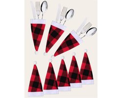 Bestekzakjes / 10 stuks / Kerst / Christmas / Kerstmuts / Tafelen / Eten