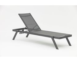 Bestgarden Ligbed Lounger - Tuinmeubelen - Antraciet