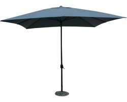 Bestgarden Parasol Aluminium Vierkant - Tuinmeubelen - 3x3 m Antraciet
