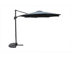 Bestgarden Zweefparasol Aluminium - Tuinmeubelen - Ø3 m Antraciet