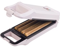 Bestron Churros maker, wafelijzer voor 4 churros, met indicatielampje & antiaanbaklaag, Sweet Dreams Collection, 700 Watt, kleur: Roze