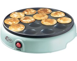Bestron poffertjesmaker - Sweet Dreams Collectie - Elektrische poffertjespan - 800 W - Mint