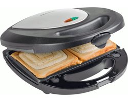Bestron Tosti apparaat - ASM8010 - 760W - 3-in-1 Tosti's, wafels en grillen - Anti aanbaklaag - Grijs