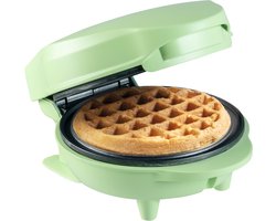 Bestron Wafelijzer - AMW500G - 550W - Mini wafel - Anti aanbaklaag - Mat Groen - 5 jaar garantie