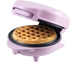 Bestron Wafelijzer - AMW500L - 550W - Mini wafel - Anti aanbaklaag - Mat Paars