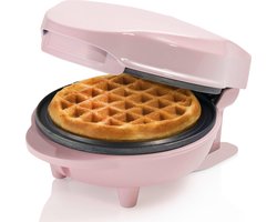 Bestron Wafelijzer - AMW500P - 550W - Mini wafel - Anti aanbaklaag - Roze