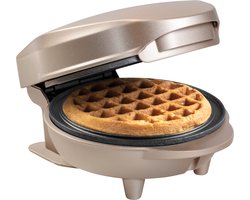 Bestron Wafelijzer - AMW500SAT - 550W - Mini wafel - Anti aanbaklaag - Beige - 5 jaar garantie