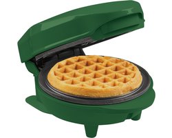Bestron Wafelijzer - AMW500XMG - 550W - Mini wafel - Anti aanbaklaag - Mat Donker Groen - 5 jaar garantie