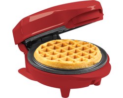 Bestron Wafelijzer - AMW500XMR - 550W - Mini wafel - Anti aanbaklaag - Mat Rood - 5 jaar garantie