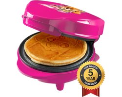 Bestron Wafelijzer - APP500SHP - 550W - Paw Patrol mini wafel - Skye - Roze - 5 jaar garantie