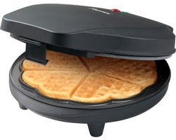 Bestron Wafelijzer - ASW217BL - 700W - 5 hartvormige wafels - Anti aanbaklaag - Zwart