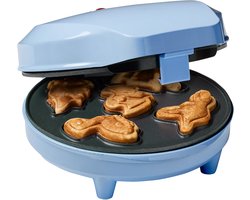 Bestron Wafelijzer - AWMD5B - 700W - Mini cakes - Dino vorm - Blauw - 5 jaar garantie