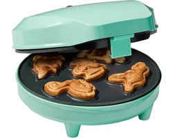 Bestron Wafelijzer - AWMD5M - 700W - Mini cakes - Dino vorm - Mint - 5 jaar garantie