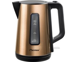 Bestron Waterkoker AWK1000CO - 2200W - 1,7L - Automatisch uitschakelen - Koper - 5 jaar garantie