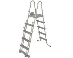 Bestway 58332 Veiligheidsladder voor Zwembaden - 132 cm Hoog - Met Bordes