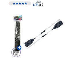 Bestway Aluminium Peddels 145 cm 62064 - Opvouwbare Roeispanen Set Voor Opblaasboot Kajak En Ponton - Lichtgewicht Water Sport Peddels Koppelbaar Tot 218 cm Zwart Aluminium Met Ebook