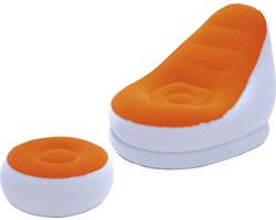 Bestway - Camping - Opblaas loungeset - Opblaasbare stoel - inclusief pomp - Bruin/Zwart
