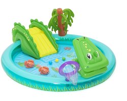 Bestway Crocodile Cove Speelcentrum - Kinderzwembad met glijbaan en sproeier