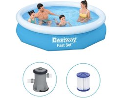 Bestway - Fast Set - Opblaasbaar zwembad inclusief filterpomp - 305x66 cm - Rond