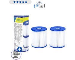 Bestway Filter Type I 58093 2 Stuks Zwembad Filtercartridge Voor Filterpomp Papieren Waterfilter Vervangingsfilter 8x9 cm Zwembad Onderhoud Met Ebook