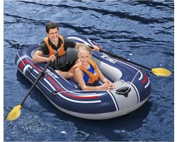 Bestway Hydro-Force Opblaasboot met pomp en roeispanen blauw