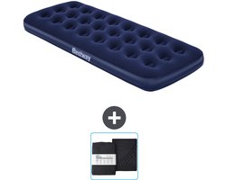 Bestway luchtbed - 1-Persoons - 76 x 185 x 22 cm - Blauw - Inclusief en Hoeslaken