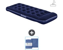 Bestway luchtbed - 1-Persoons - 76 x 185 x 28 cm - Blauw - Inclusief pomp en Hoeslaken