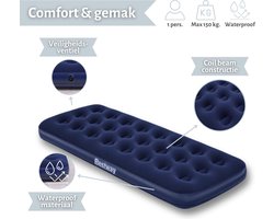 Bestway luchtbed - 1-Persoons - 76x185x22 cm (BxLxH) - Blauw